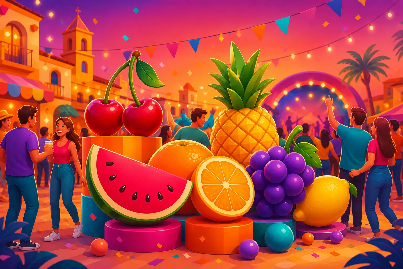 Fiesta Frutal — experiencia de juego